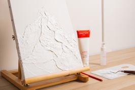 Malen mit Malmesser und Acrylfarbe für Textur und Relief