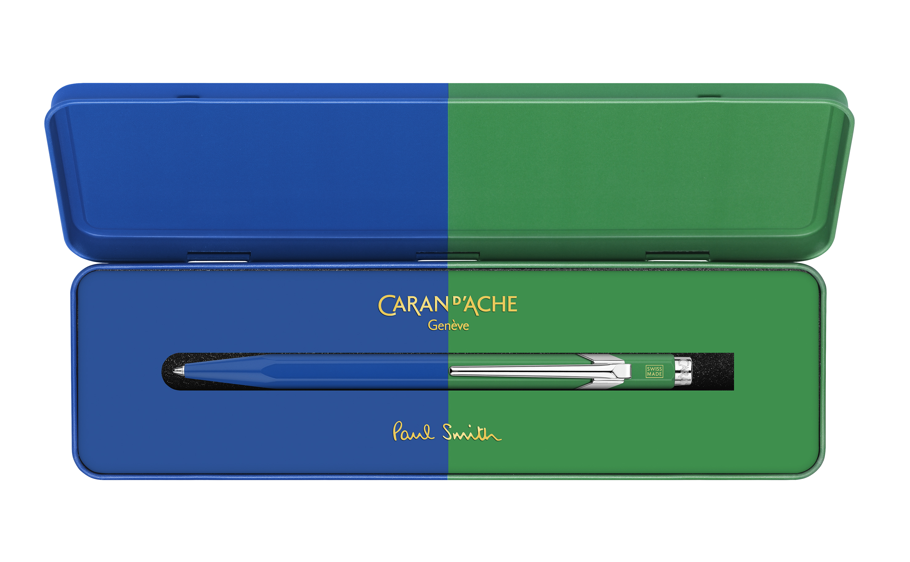 ballpoint pen 849 collaboration paul smith fourth edition colours cobalt and emerald in its metal case
