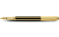 Penna stilografica VARIUS CHINA NERA placcata oro