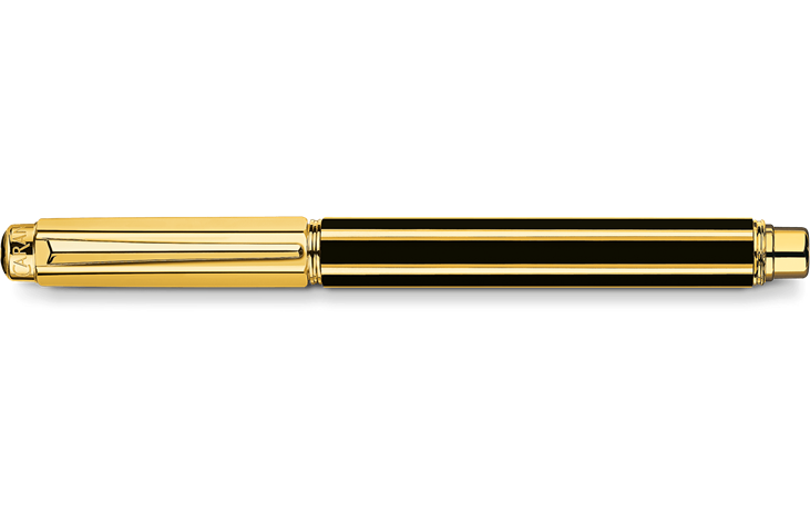 Gold Plated Varius China Black Roller Pen Caran D Ache 810 00