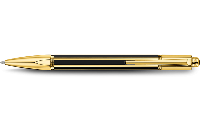 Penna a Sfera VARIUS CHINA NERA Placcata Oro