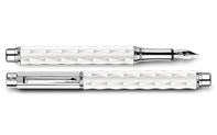 Silver-plated, rhodium-coated VARIUS™ CERAMIC WHITE fountain pen