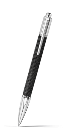Caran d' Ache WHITE GENIUS-conductive Top Ballpoint Pen-Pouch/Gift Box included 