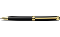 Gold-Plated LÉMAN EBONY BLACK Ballpoint Pen