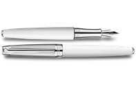Silver-Plated, Rhodium-Coated LÉMAN BICOLOR White Fountain Pen