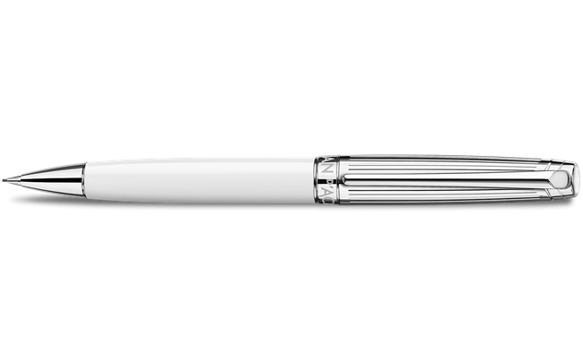 Silver-Plated, Rhodium-Coated LÉMAN BICOLOR White Mechanical Pencil