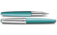 Silver-Plated, Rhodium-Coated LÉMAN BICOLOR Turquoise Roller Pen