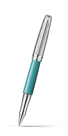 Penna Roller LÉMAN BICOLOR Turchese Placcato Argento Rodiato