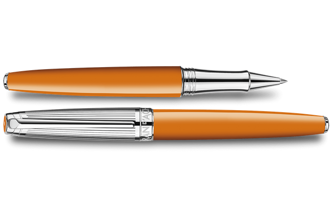 Silver-Plated, Rhodium-Coated LÉMAN BICOLOR Saffron Roller Pen