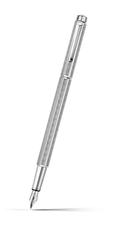 Palladium-Coated ECRIDOR CHEVRON Fountain Pen