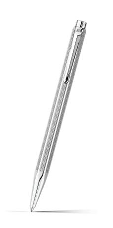 Palladium-Coated ECRIDOR CHEVRON Ballpoint Pen