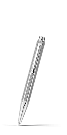 Palladium-coated ECRIDOR XS CHEVRON ballpoint pen