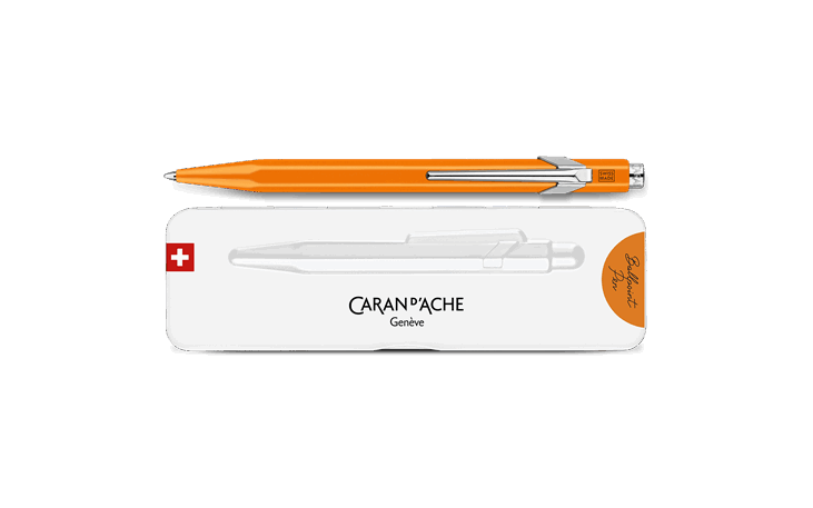 Caran dAche CARAN d'ACHE 849 ballpoint pen POPLINE fluorescent orange color KH08276 