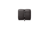 Porta passaporto con zip Ebano