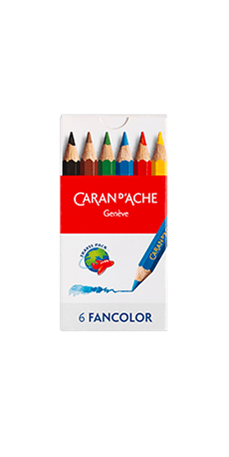 Caran dAche 6 crayons graphite aquarellables et Aquarelle Brush plus mini Estompe 