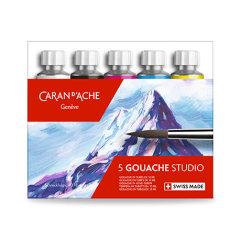 Scatola 5 Colori in Tubetti GOUACHE STUDIO 10 ml