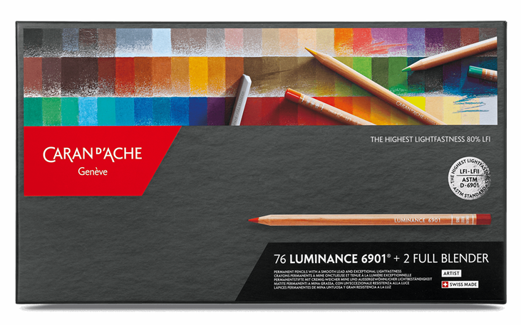 ルミナンス6901　油性色鉛筆　76色セット（フルブレンダー2本付き）