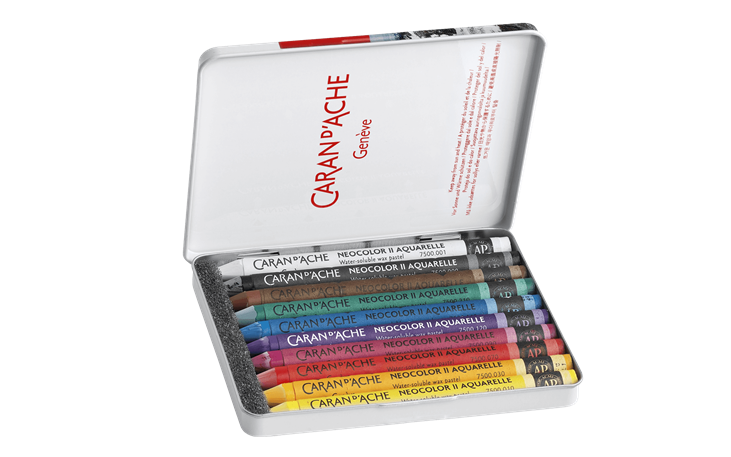 Box Of 10 Neocolor Ii Pastels Caran D Ache 23 85