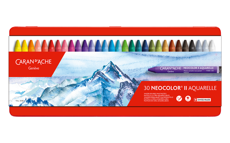 Caran d'Ache Classic Neocolor II Water-Soluble Pastels Set Of 30 