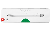 849 POPLINE Metallic Green Ballpoint Pen, with Holder