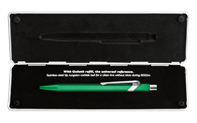 849 POPLINE Metallic Green Ballpoint Pen, with Holder