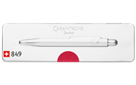 849 POPLINE Metallic Red Ballpoint Pen, with Holder