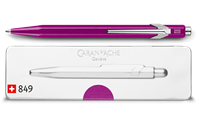 849 POPLINE Metallic Purple Ballpoint Pen, with Holder