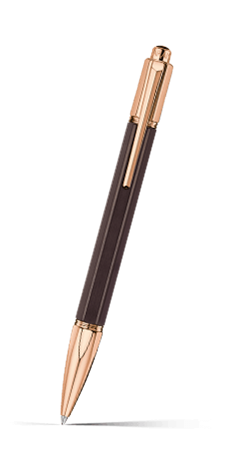 Rose-Gold Plated VARIUS EBONY Ballpoint Pen