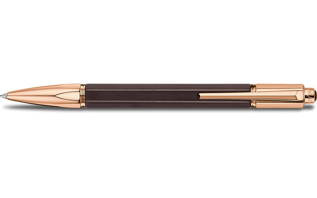 Penna a Sfera VARIUS EBONY Placcata Oro Rosa