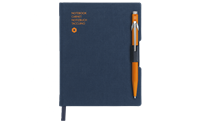 849 ballpoint pen ORANGE & notebook OFFICE A6 BLUE