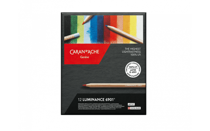 Caran d'Ache Pastel Coloured Pencils 12 Set