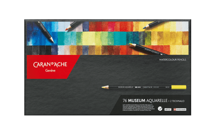 Caran D'Ache Museum Aquarelle Pencils Wood Box Set of 80