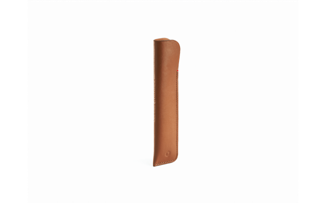 BEIGE LEATHER CASE FOR 1 PEN
