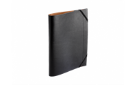Black LEATHER A4 Folder