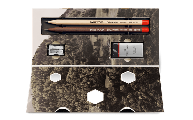 2 SWISS WOOD Pencils Gift Set