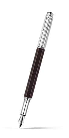 Silver-Plated and Rhodium-Coated VARIUS™ EBONY Fountain Pen