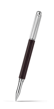 Silver-Plated and Rhodium-Coated VARIUS EBONY Roller Pen