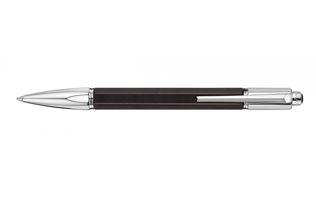 Silver-Plated and Rhodium-Coated VARIUS EBONY Ballpoint Pen