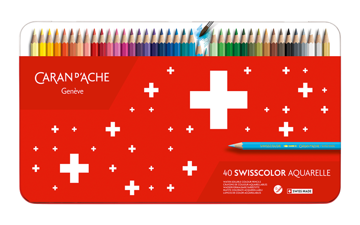 Caran dAche Caran d'Ache colored pencils water-soluble fan color 40-color set 1288-3... 