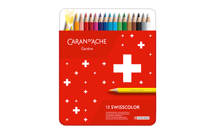 スイスカラー 油性色鉛筆 18色 | Caran d'Ache - 3,300,00¥