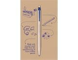 Set of 2 Ballpoint pens 825 WOOD CHIPS with blue cartridge