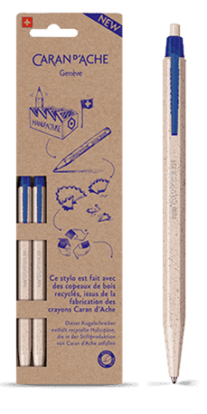 Set de 2 stylos bille 825 COPEAUX avec cartouche bleue