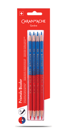 Set mit 4 Stiften PRISMALO® BICOLOR Rot/Blau