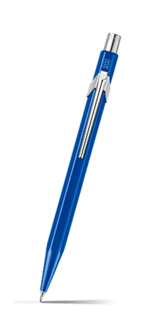 Personalized Caran D'ache Metal Sapphire Blue Ballpoint Pen No box Caran dAche Engraved 