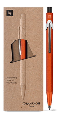 * NIB Caran D'Ache Pencil Orange Nespresso Limited Edition Mechanical Pencil * 