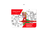 Set mit 18 Farbstiften FANCOLOR + Heft oder Postkarten SWISS EXPLORER
