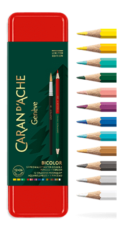 Etui 12 Farbstifte Bicolor PRISMALO® WONDER FOREST - Limitierte Edition