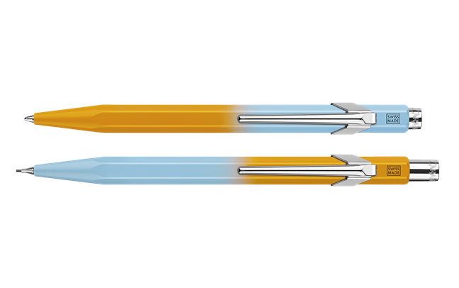 FRESHER-SET Kugelschreiber und Minenhalter 849 in Blau/Orange (Limitierte Edition)