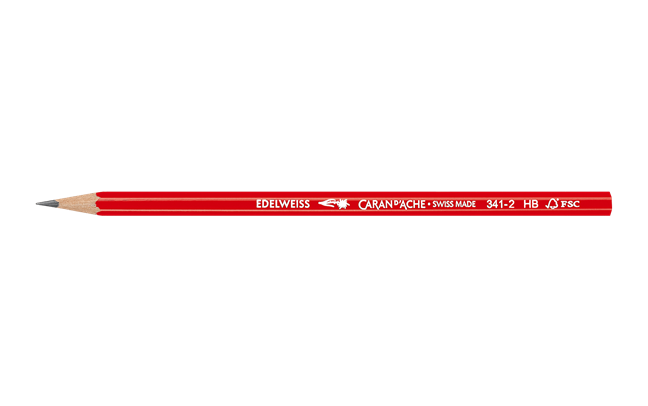 Set mit 4 Graphitstiften EDELWEISS mit Radiergummi