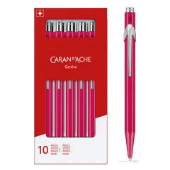 Box of 10 Pink Fluorescent ballpoint pens 849™ FLUOLINE